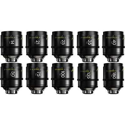 DZOFILM Arles 14/21/25/35/40/50/75/100/135/180mm FF/VV Prime Cine Lens (PL mount,feet)