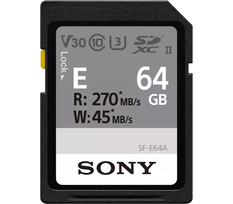 Sony 64GB SF-E Series UHS-II SDXC Memory Card Sony 64GB SF-E Series UHS-II SDXC Memory Card