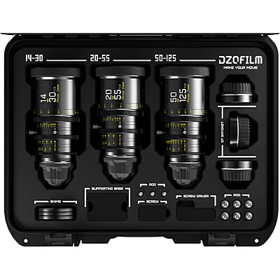 DZOFILM Pictor Zoom 3-lens kit with case (14-30/20-55/50-125 T2.8)(Black)