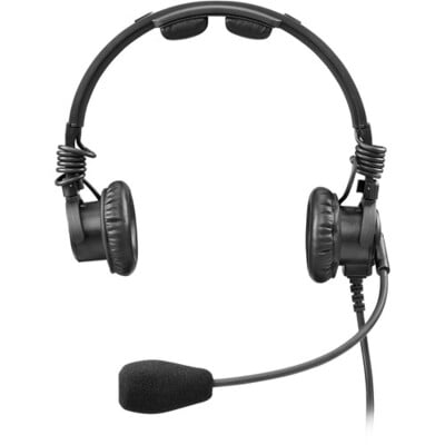 Telex LH-302 Lightweight RTS Double-Sided Broadcast Headset (XLR 4-Pin Female Connector, Dynamic Microphone)