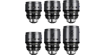 DZOFILM Pavo 2x anamorphic 6-lens set 28/32/40/55/75/100mm T2.1 - T2.4 (100mm) Blue Coating- PL&EF mount (feet)