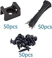 Cable Zip Ties 50Pcs Black Cable Tie Base Saddle Cable Zip Ties 50Pcs Black Cable Tie Base Saddle