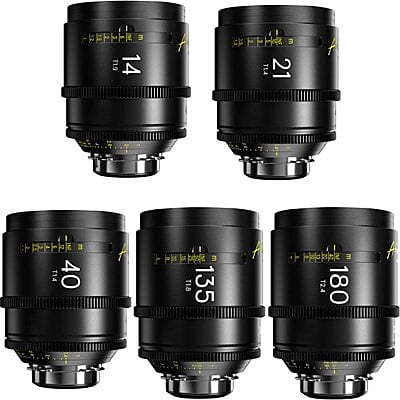 DZOFILM Arles 14/21/40/135/180mm FF/VV Prime Cine Lens (PL mount,meter)
