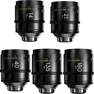 DZOFILM Arles 14/21/40/135/180mm FF/VV Prime Cine Lens (PL mount,feet)