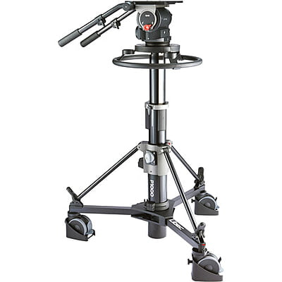 Libec QD-30PD Pedestal System with QH3 Head, P1000 Pedestal Column & DL-15B Dolly
