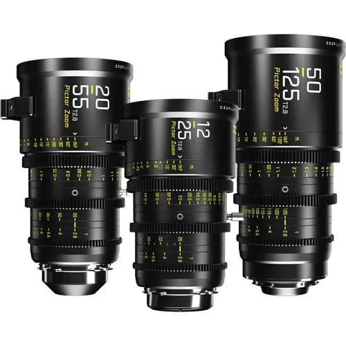 DZOFILM Pictor Zoom 3-lens kit with Case (12-25/20-55/50-125, T2.8)(Black) DZOFILM Pictor Zoom 3-lens kit with Case (12-25/20-55/50-125, T2.8)(Black)