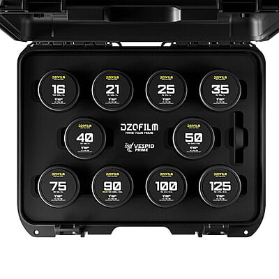 DZOFILM DZOFilm VESPID Prime Cine 10-Lens Kit --16/21/25/35/40/50/75/100/125mm T2.1+Macro 90mm T2.8 (original PL )