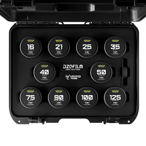 DZOFILM DZOFilm VESPID Prime Cine 10-Lens Kit --16/21/25/35/40/50/75/100/125mm T2.1+Macro 90mm T2.8 (original PL ) DZOFILM DZOFilm VESPID Prime Cine 10-Lens Kit --16/21/25/35/40/50/75/100/125mm T2.1+Macro 90mm T2.8 (original PL )