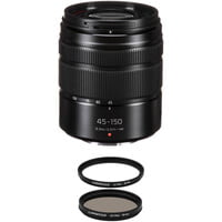 Panasonic Lumix G Vario 45-150mm f/4-5.6 ASPH. MEGA O.I.S. Lens with Circular Polarizer and UV Filters Kit Panasonic Lumix G Vario 45-150mm f/4-5.6 ASPH. MEGA O.I.S. Lens with Circular Polarizer and UV Filters Kit