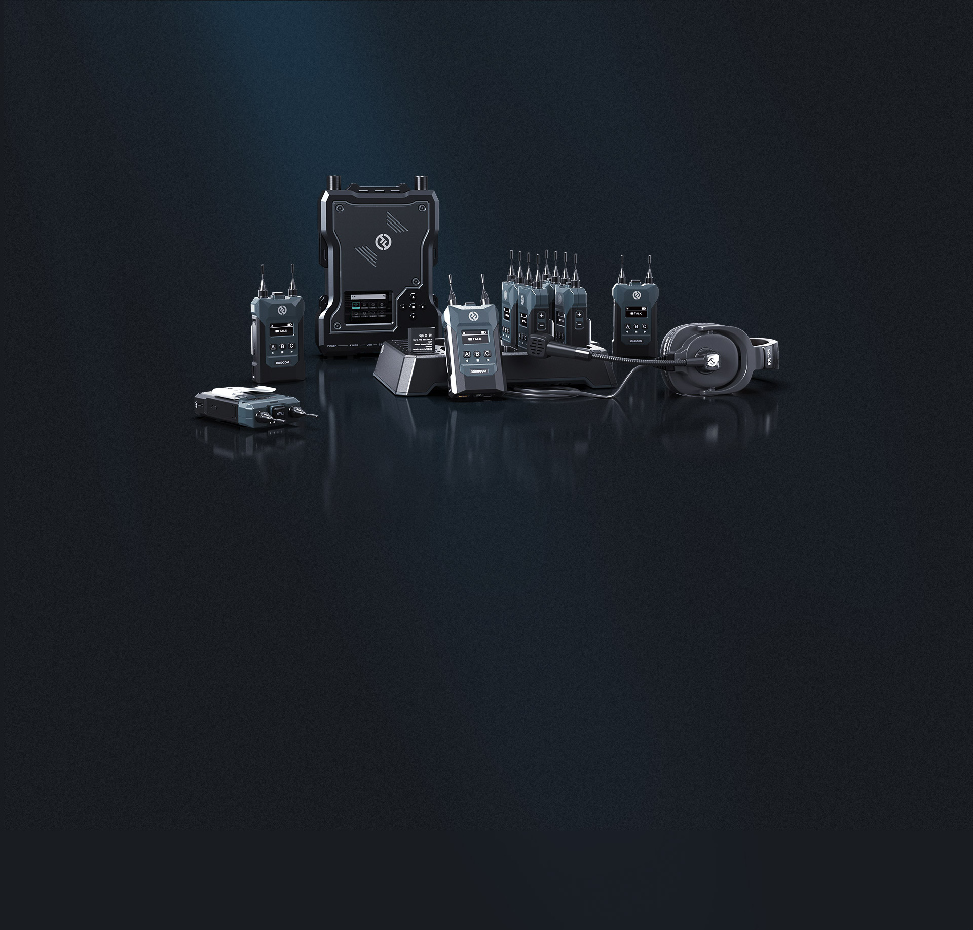 Hollyland "Solicom M1 (1 basestation + 8 beltpacks)" Hollyland "Solicom M1 (1 basestation + 8 beltpacks)"