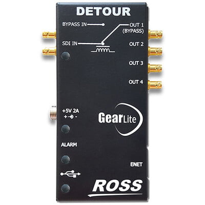 Ross Video DETOUR Standalone, High Speed Relay Bypass with Integrated 1x4 Distribution Amplifier