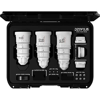 DZOFILM  Pictor Zoom 3-lens kit with Case  (12-25/20-55/50-125, T2.8)(White)